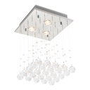 Lámpara de techo cromo y cristal 3 Luces GZ10