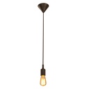Lámpara Colgante Negro 1 Luz con Foco Edison estilo vintage