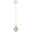 Lámpara Colgante Inlite Color Blanco Foco Edison de 1 Luz