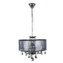 Candil Negro con Detalle en Cristal
