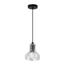 Lámpara Colgante Inlite Negro 1 Luz Transparente