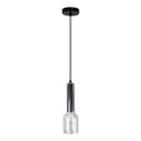 Lámpara Colgante Inlite Color Negro y Transparente de 1 Luz