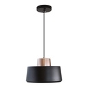 Colgante Vintage Negro/blanco Mate Oro Rosado E27 60w 1 Luz