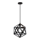 Lámpara Colgante Vintage  Hexágono Negro Mate E27 60w 1 Luz