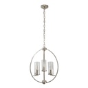 Lámpara Colgante Inlite Color Níquel Satinado de 3 Luces