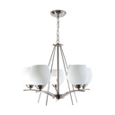Lámpara Colgante  Níquel Satinado 60W E27 5 Luces