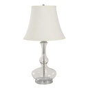 Lámpara de Mesa de 60 W Color Blanco y Transparente